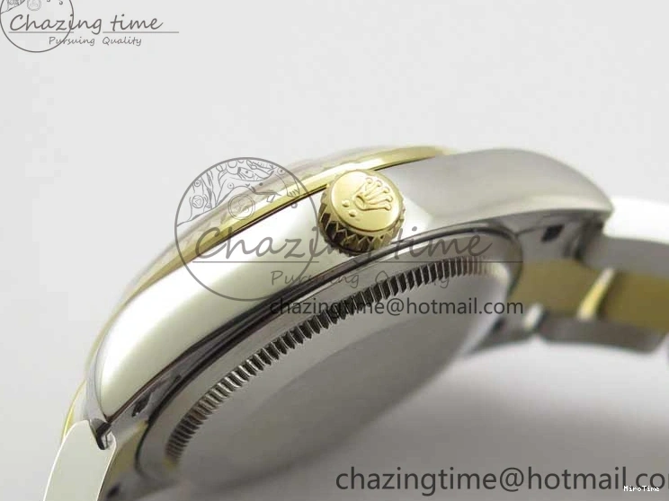 MiroTime 0203 WaterResistant Datejust 31mm 278273 SS YG BP Maker Best Edition Black Sticks Markers Dial on SS YG Oyster Bracelet 2718